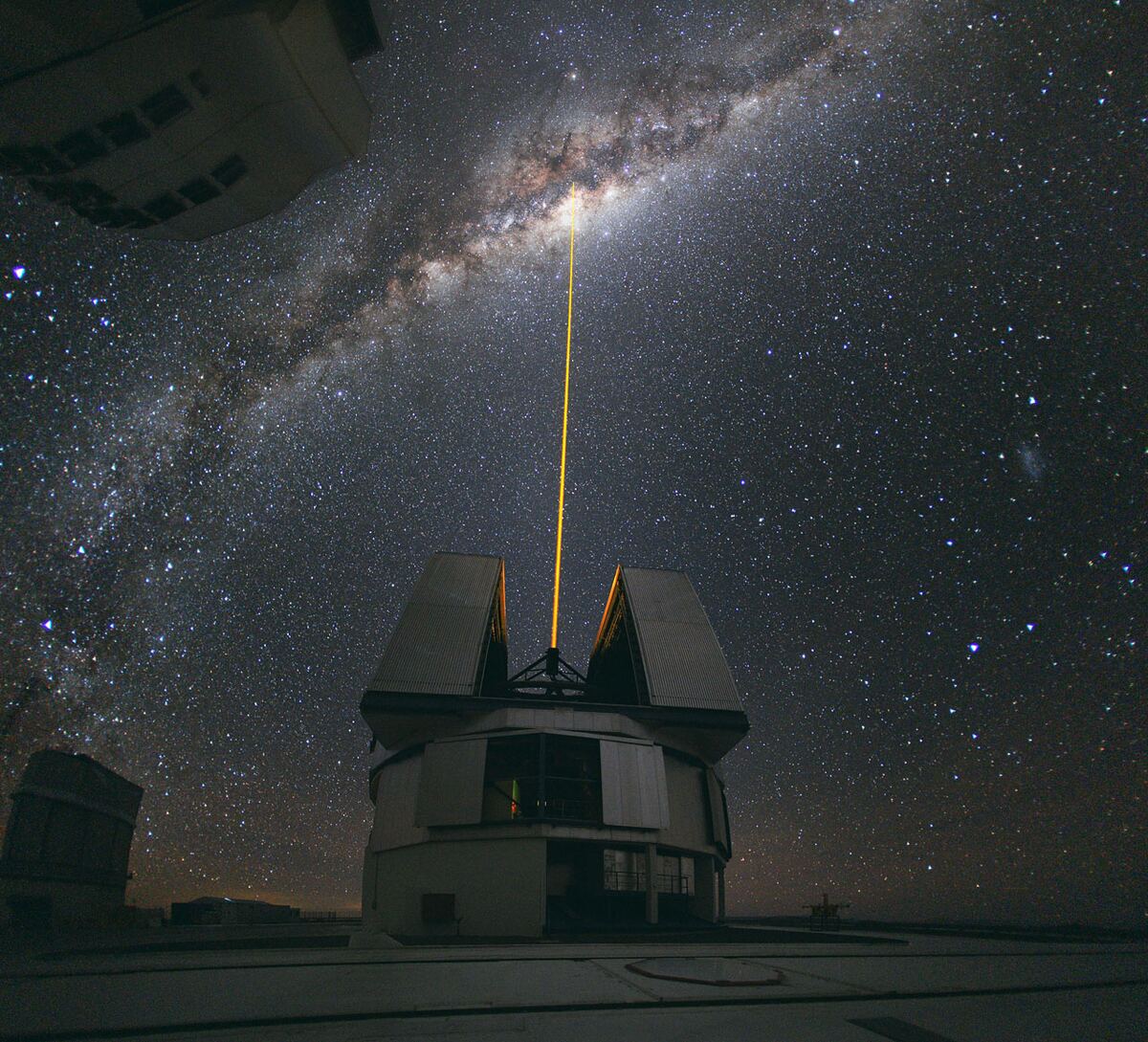 A laser towards the heart of the Milky Way