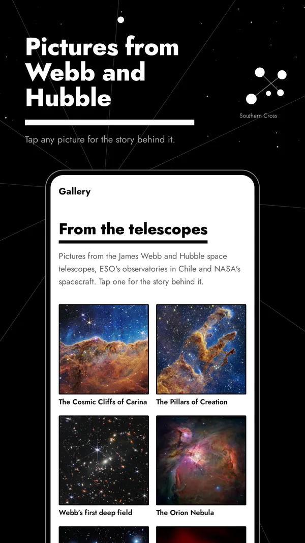 Gallery of pictures from Webb and Hubble
